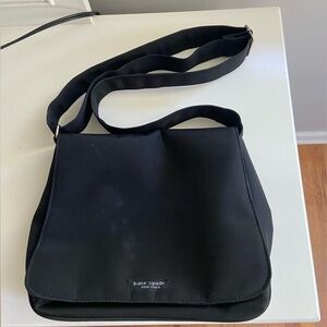 Kate Spade Classic Black Vinyl Purse Adjustable Strap for Crossbody/Shoulder use